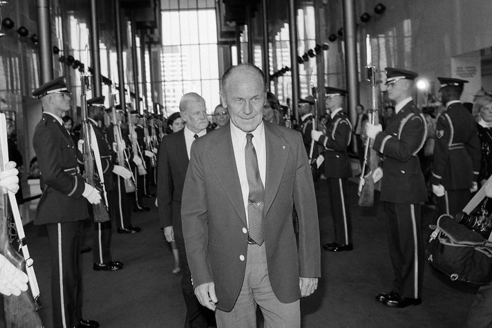 Former astronaut Chuck Yeager arrives at the Kennedy Center for the premiere of the movie &quot ...