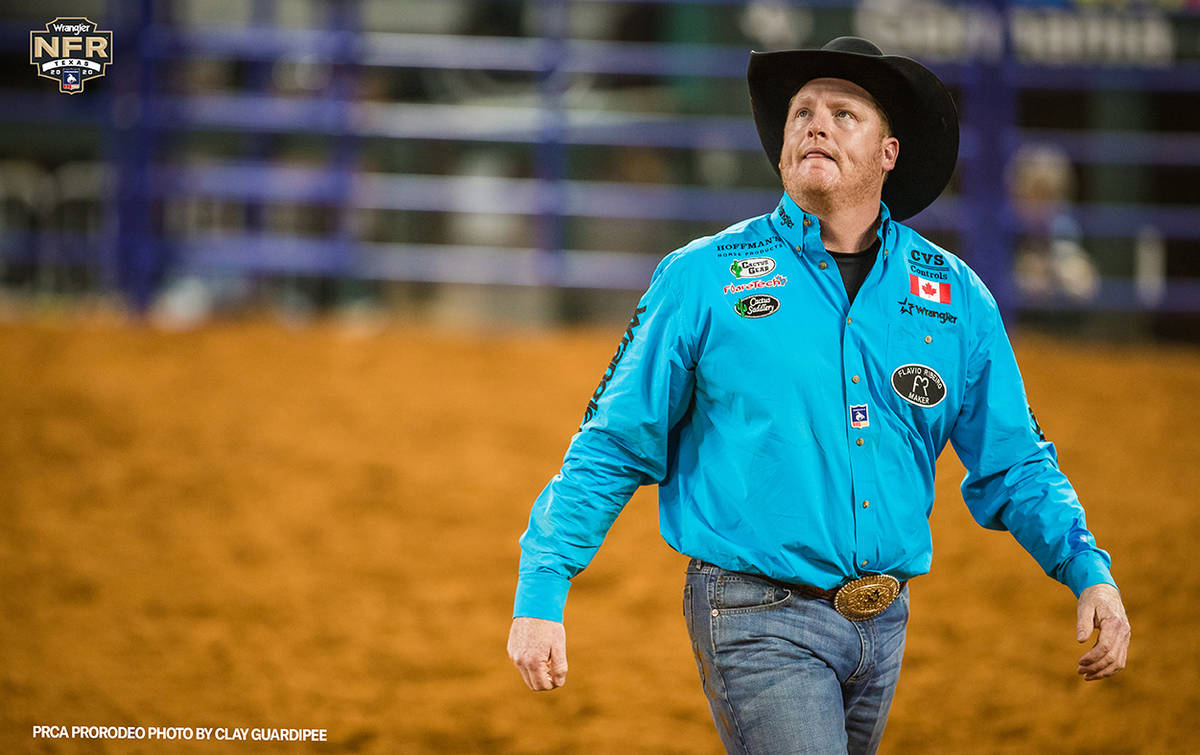 Curtis Cassidy on Tuesday, Dec. 8, 2020 on Day 6 of the Nationals Finals Rodeo in Arlington, Te ...