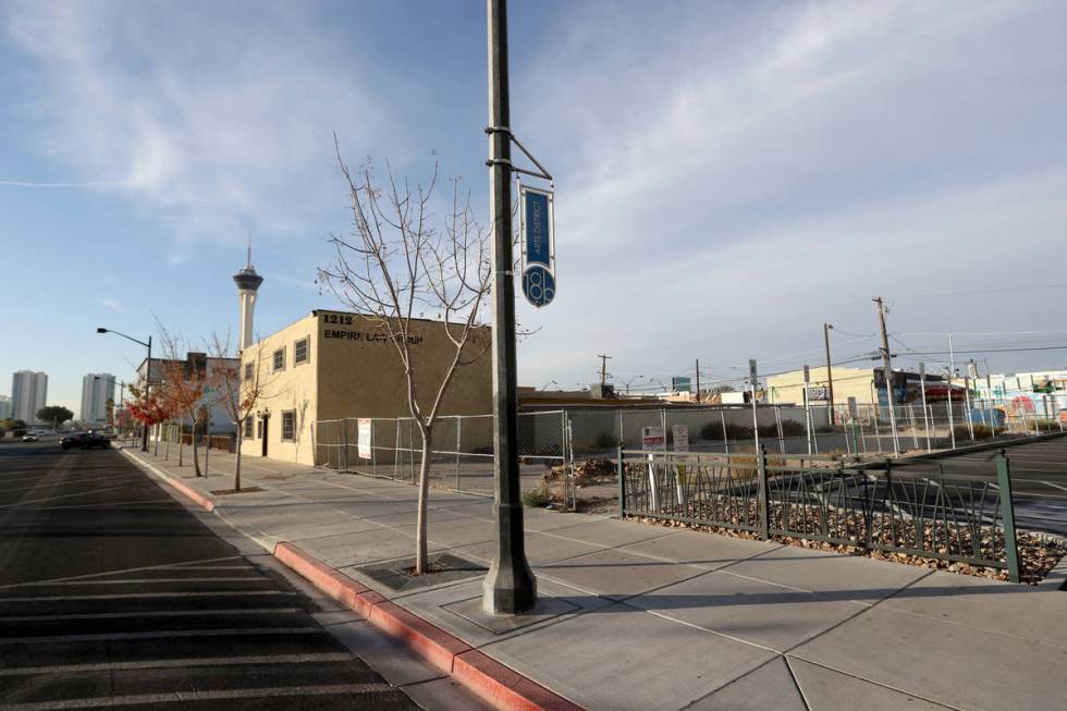 A vacant lot at 1208 S. Casino Center Blvd., south of Charleston Boulevard, in downtown Las Veg ...