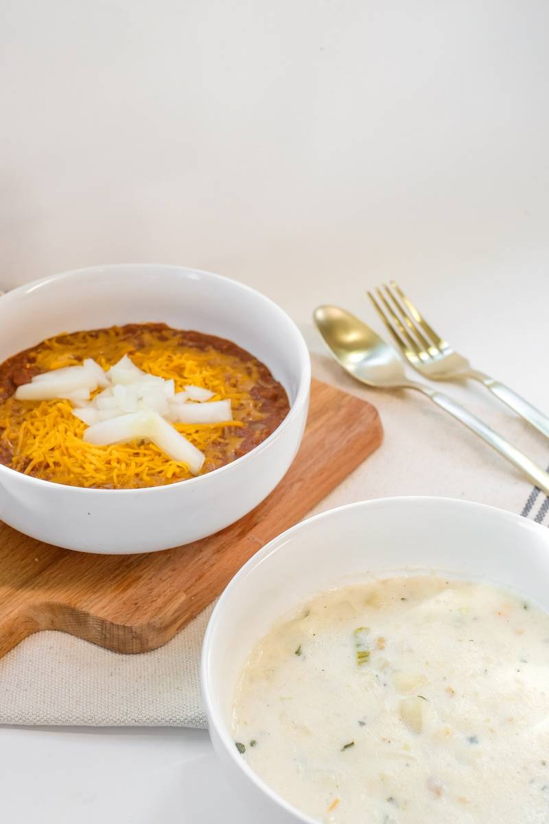 Scratch-Made Chili and Boston Clam Chowder at Farmer Boys. (Farmer Boys)