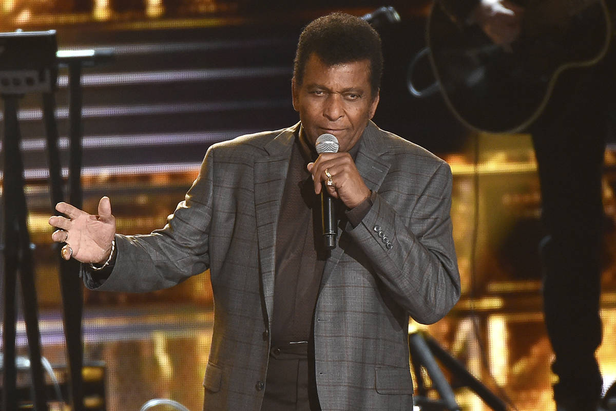 Charley Pride performs "Kiss An Angel Good Morning" at the 50th annual CMA Awards at ...