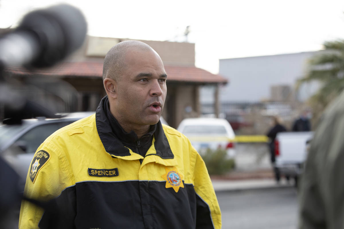 Homicide Lt. Ray Spencer briefs the press on the investigation of a homicide in the 3000 block ...