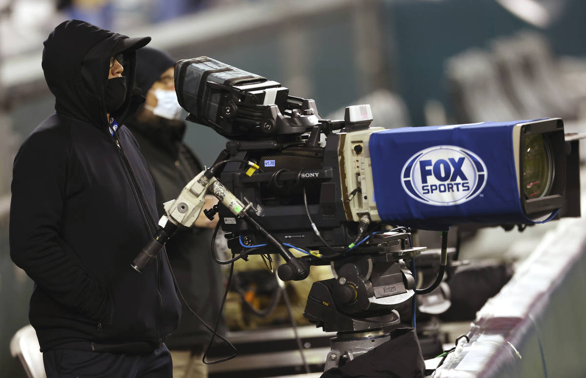 A FOX Sports tv camera on the sidelines of an NFL football game between the New Orleans Saints ...