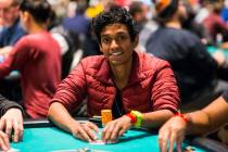 Upeshka De Silva, seen in an undated photo, led the World Series of Poker Main Event after the ...