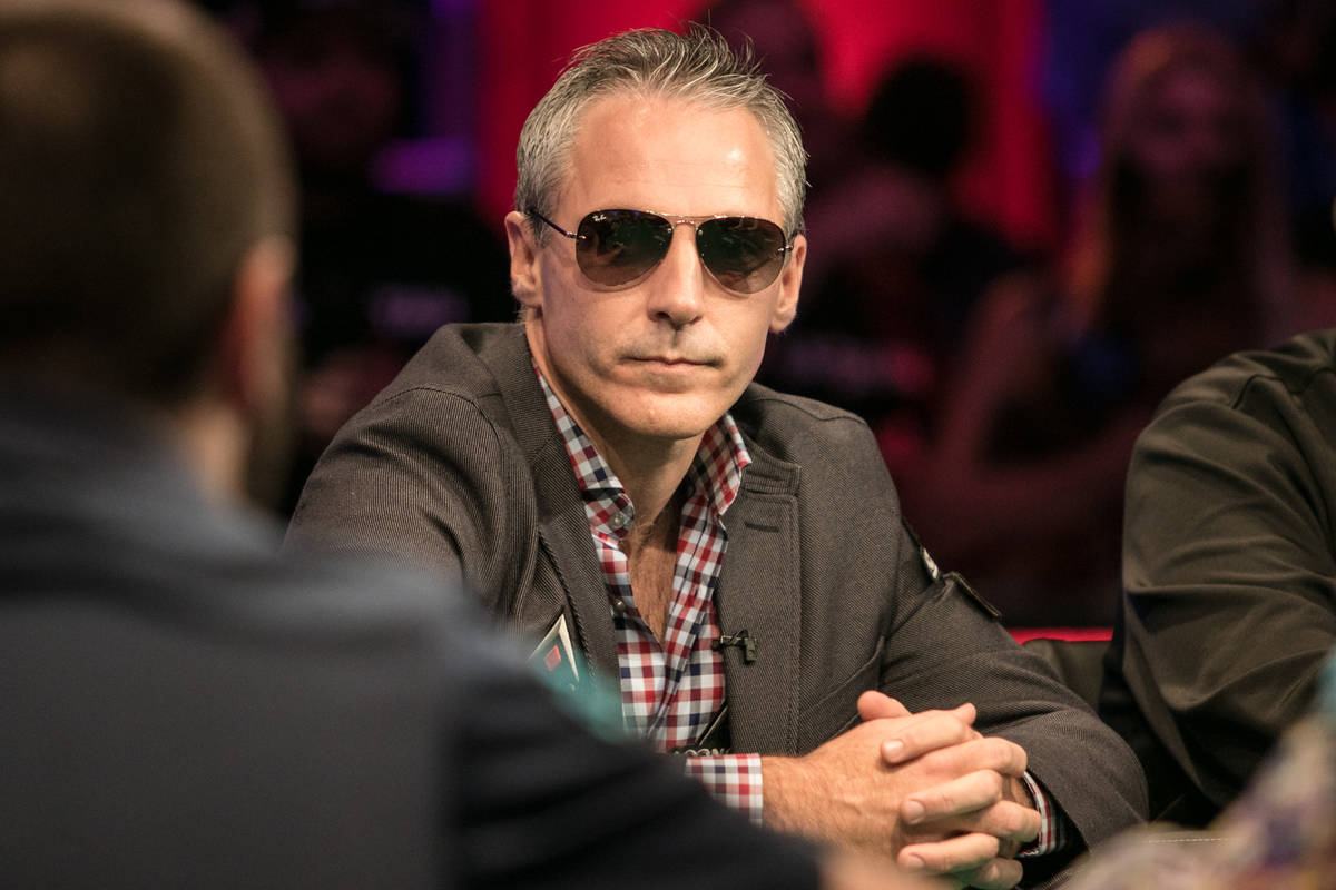 Damian Salas at the World Series of Poker final table at the Rio Convention Center on Thursday, ...