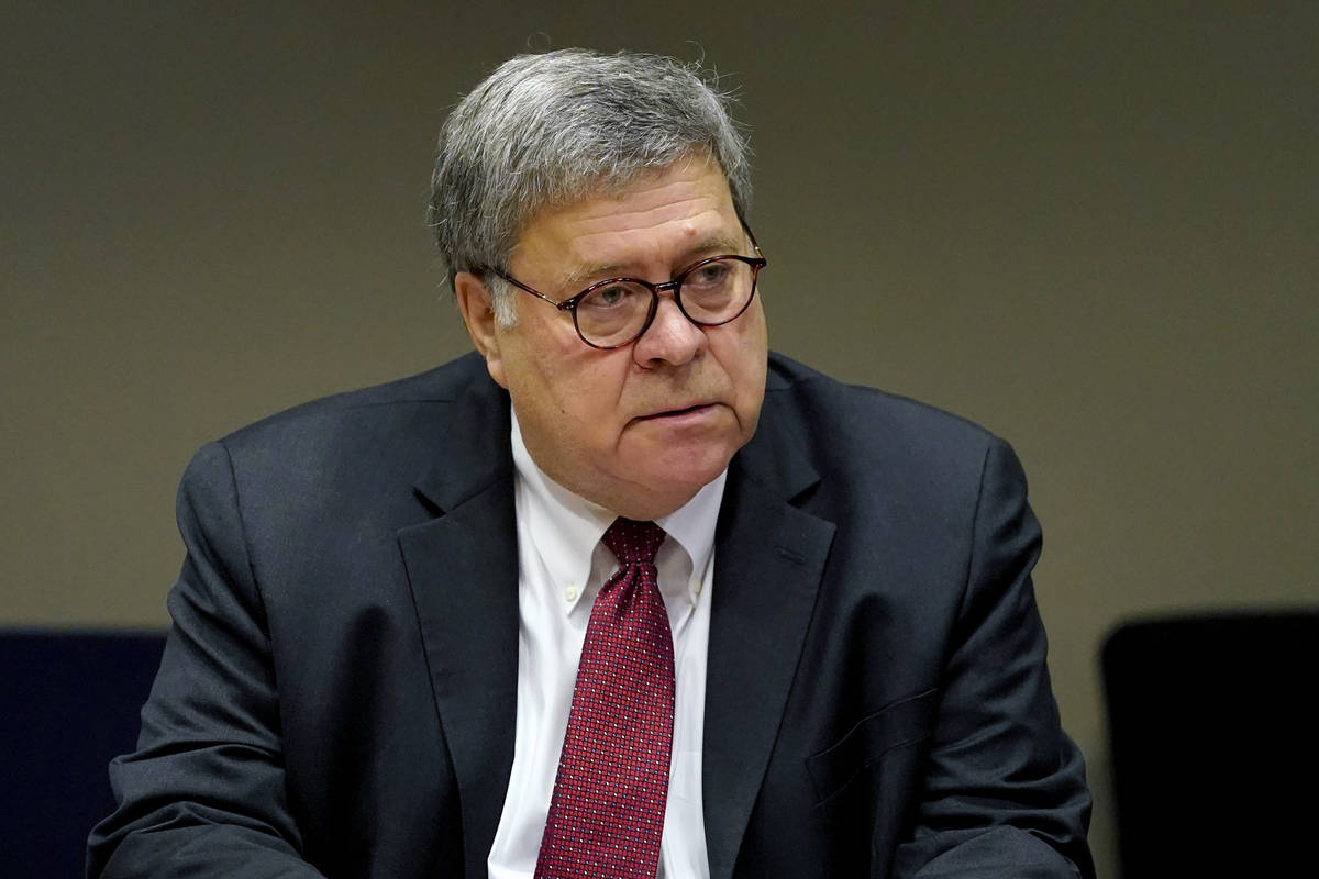 Attorney General William Barr meets with members of the St. Louis Police Department in St. Loui ...