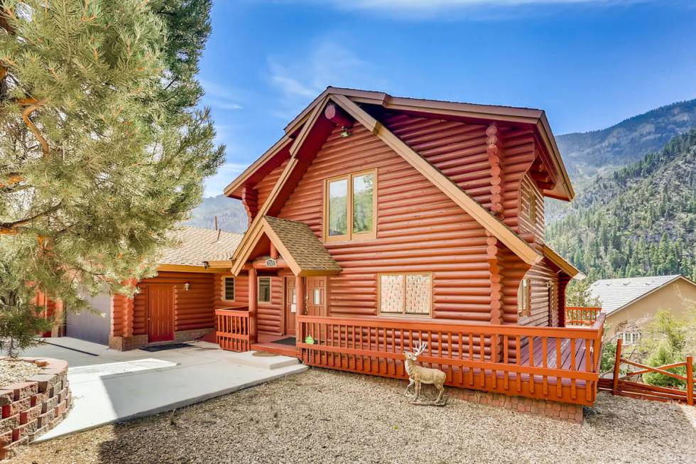 Mt. Charleston Realty This 3,728-square-foot, custom log cabin on Mount Charleston at 261 Kris ...