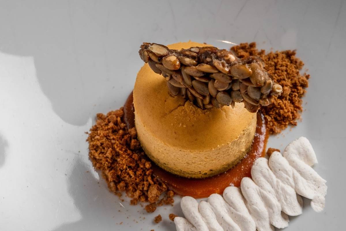 Pumpkin cheesecake at STK Steakhouse. (Eugene Dela Cruz)