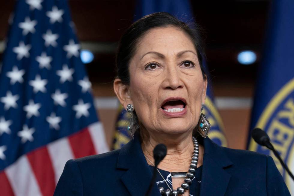 FILE - In this March 5, 2020, file photo Rep. Deb Haaland, D-N.M., Native American Caucus co-ch ...