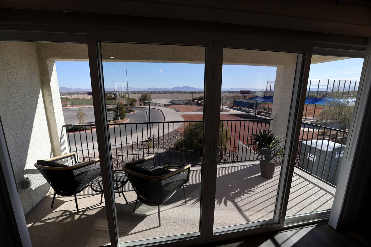 A model at Panorama housing development by Touchstone Living on North Hualapai Way near Gowan R ...