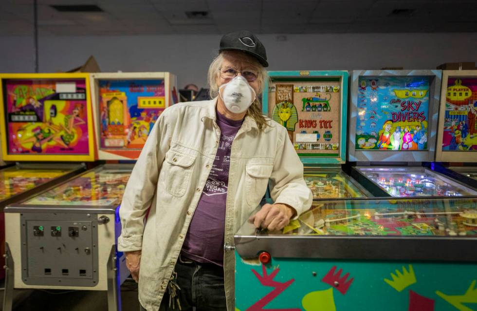 The Pinball Hall of Fame owner Tim Arnold is seen in the museum during the launch of a food tru ...