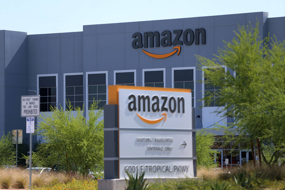 An Amazon distribution center at 6001 E. Tropical Parkway in North Las Vegas is seen Wednesday, ...