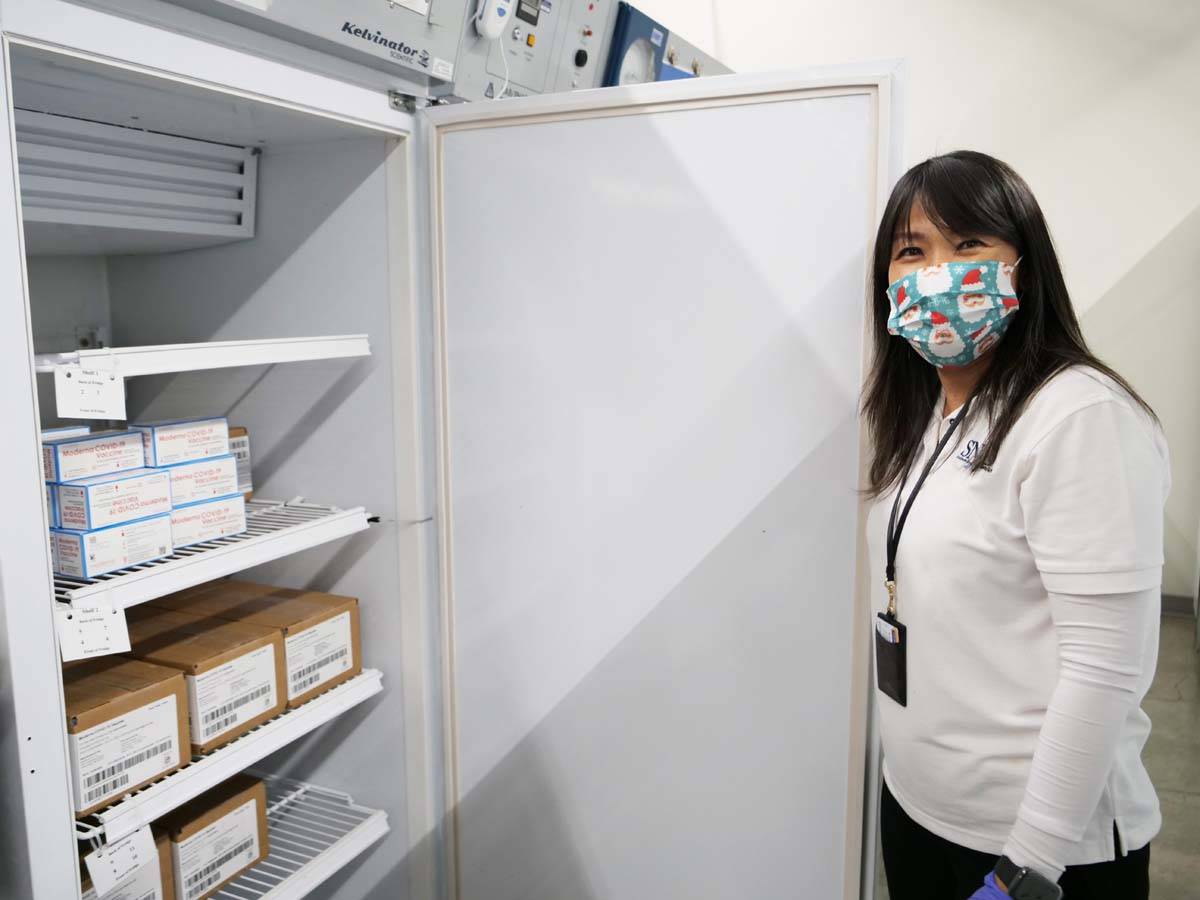 The Southern Nevada Health District received its first shipment of the Moderna COVID-19 vaccine ...