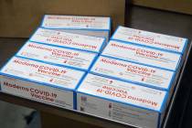 The Southern Nevada Health District received its first shipment of the Moderna COVID-19 vaccine ...