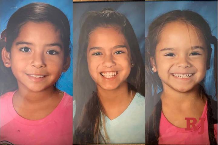Las Vegas police are asking for help to find missing sisters Anamarie Angel, Alyssa Angel and A ...