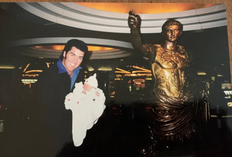 Brendan Paul is shown with his son, Cole Davis Duffy, at Caesars Palace just hours after the ba ...