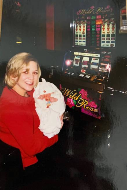 Dee Dee Duffy is shown with her son, Cole Davis Duffy, at Caesars Palace just hours after the b ...