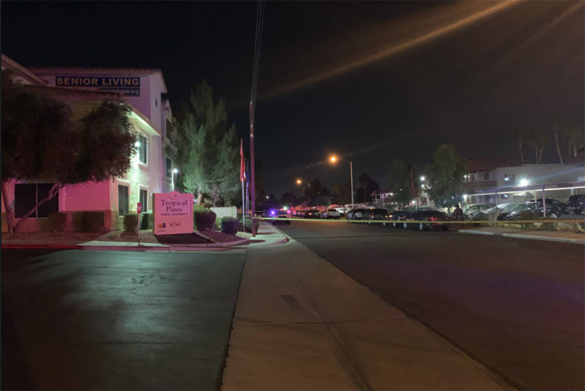 Las Vegas police are investigating a homicide Friday, Dec. 25, 2020, on the 5000 block of Jeffr ...