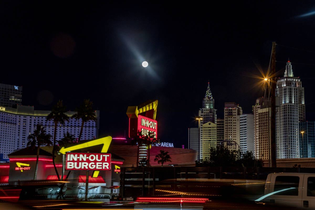 The Cold moon is seen in Las Vegas on Tuesday, Dec. 29, 2020. (Elizabeth Page Brumley/Las Vegas ...
