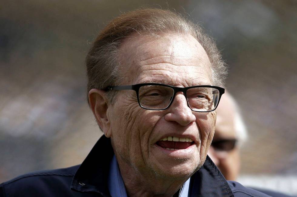 FILE - This April 1, 2013 file photo shows talk show host Larry King attends a season-opening b ...