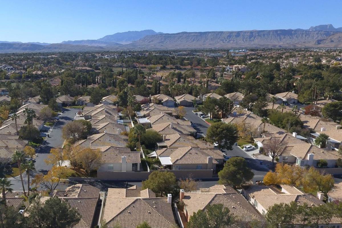 An aerial view of housing development along South Odette Land and West Condotti Court in Summer ...