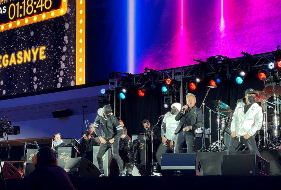 Chris Phillips and Zowie Bowie during the New Year's Eve show and CBS broadcast at Stadium Swim ...