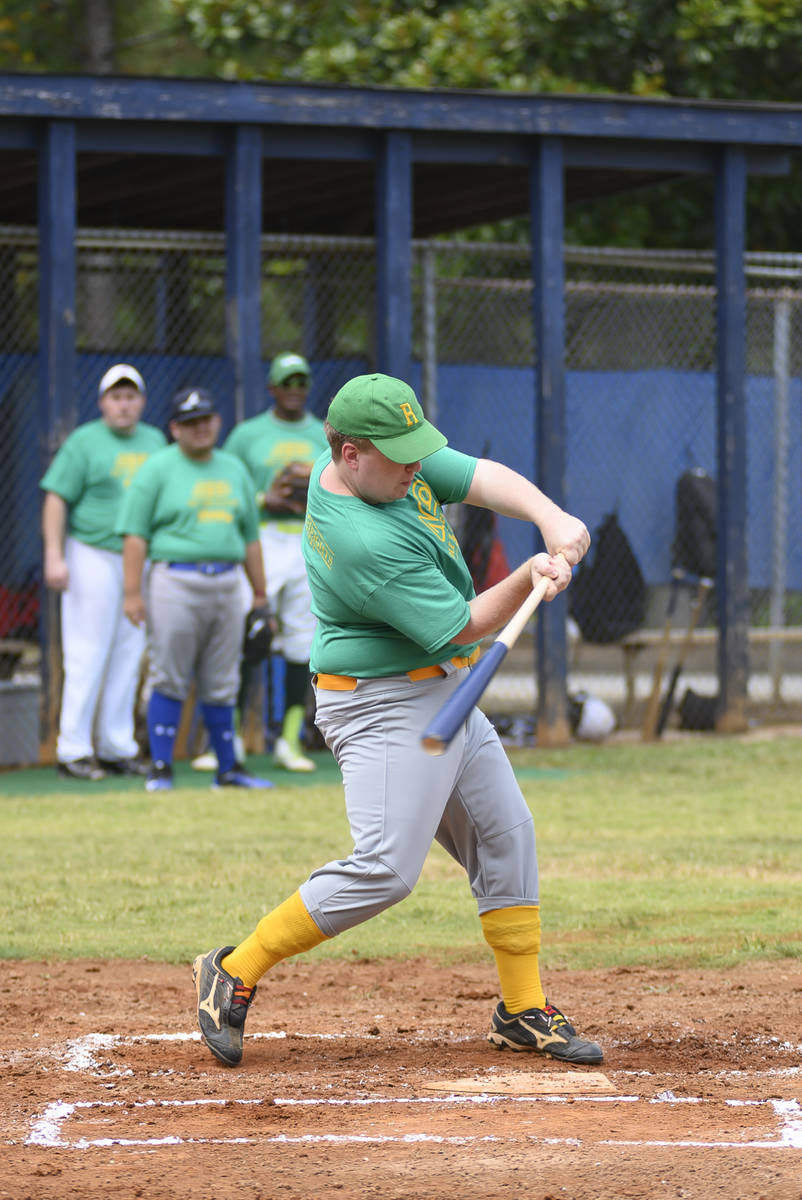 Taylor Duncan takes a swing in an Alternative Baseball Organization game. Duncan plans for the ...