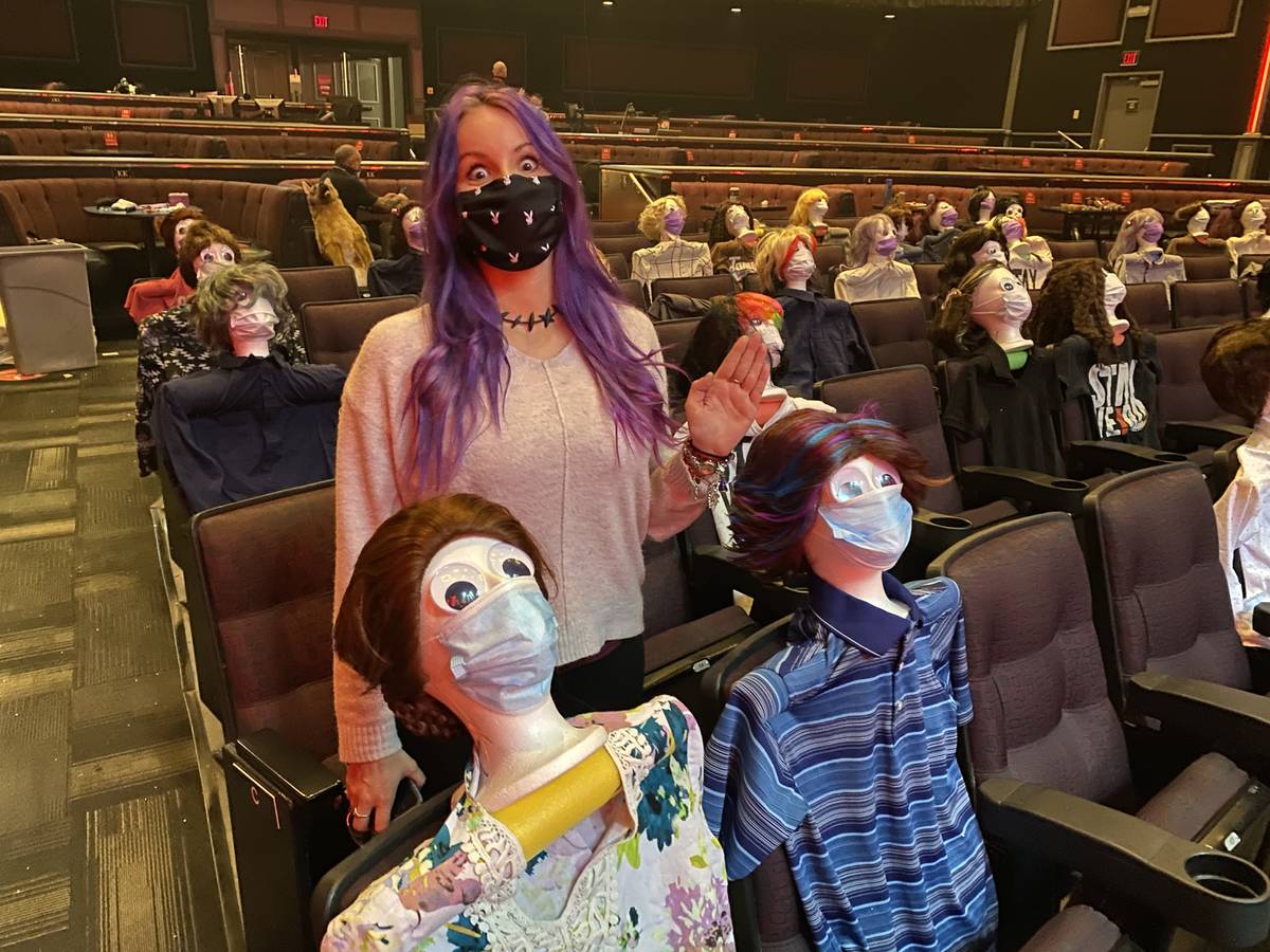 Christina Bolonek, aka Tape Face sidekick Phyllis Vanillis, is shown at Harrah's Showroom is sh ...