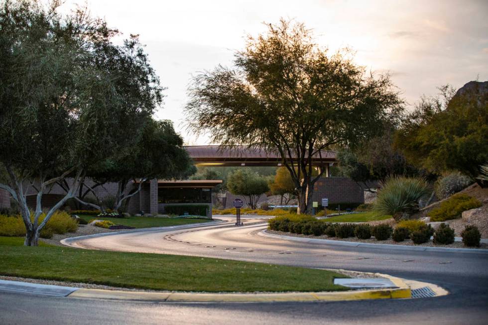 The entrance to The Ridges, a luxury community in Summerlin in Las Vegas on Saturday, Jan. 2, 2 ...