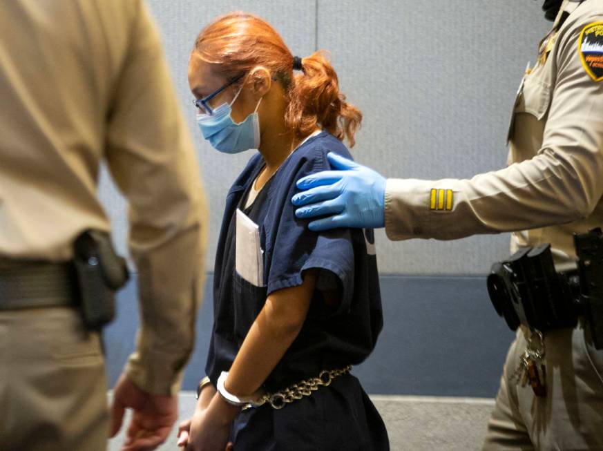 Jasmin Vargas appears in court for a hearing at the Regional Justice Center on Tuesday, Jan. 5, ...