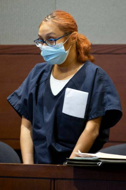 Jasmin Vargas appears in a court hearing at the Regional Justice Center on Tuesday, Jan. 5, 202 ...