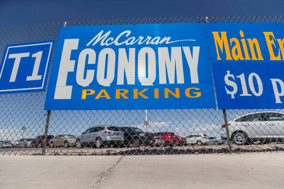 The Economy Parking Lot at McCarran International Airport. (Benjamin Hager Las Vegas Review-Jou ...