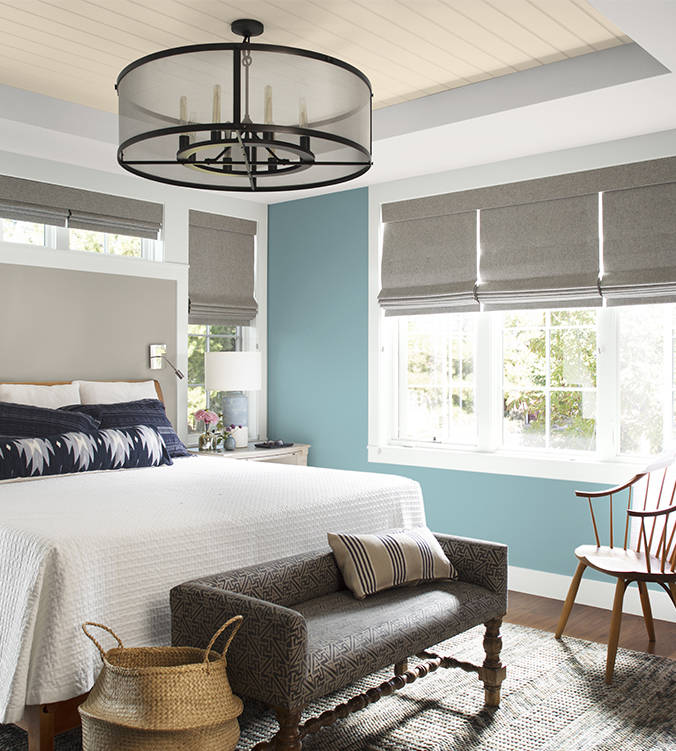 Benjamin Moore introduced a muted blue-green in Aegean Teal for 2021. (Benjamin Moore)