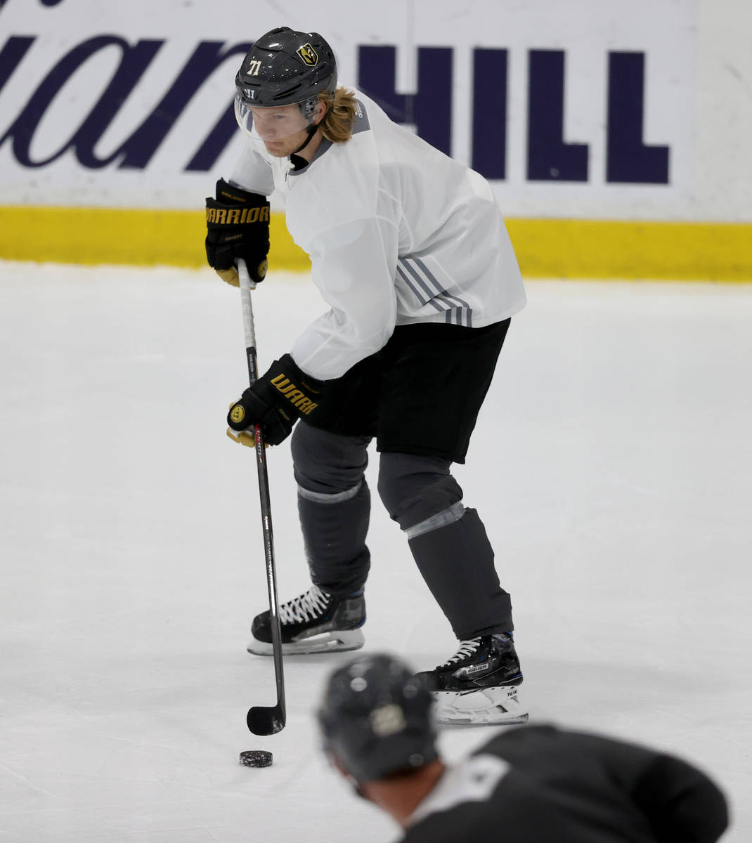 Golden Knights forward William Karlsson during a scrimmage on the first day of training camp at ...