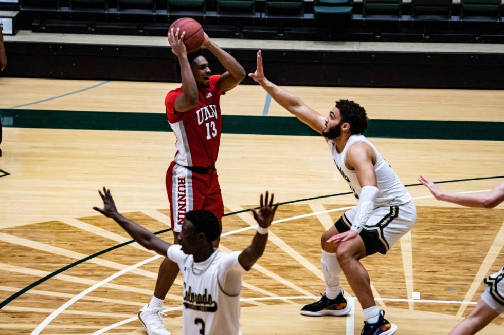 UNLV guard Bryce Hamilton competes against Colorado State on Saturday. Photo courtesy of Colora ...