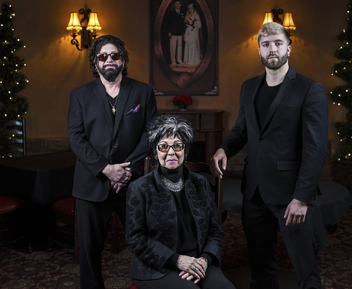 Ron Mancuso, left, Lorraine Hunt-Bono and Roman Mancuso at Bootlegger Bistro on Wednesday, Aug. ...