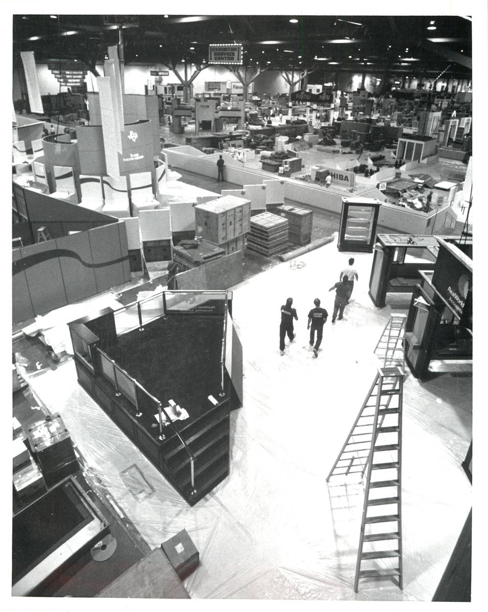 Preparations are made for the 1990 Comdex convention in Las Vegas. The computer trade show pave ...