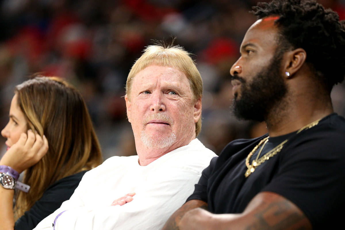 Raiders Coach Mark Davis at the Las Vegas Aces game at the Mandalay Bay Events Center in Las Ve ...