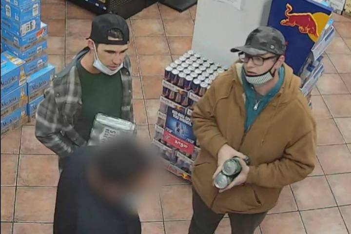 Police detectives in Laughlin need help identifying two men suspected of a strong-arm robbery o ...