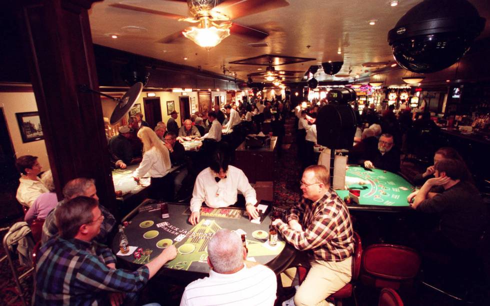 Interior view of the Golden Gate's blackJack area pictured in 2002. (Review-Journal file)