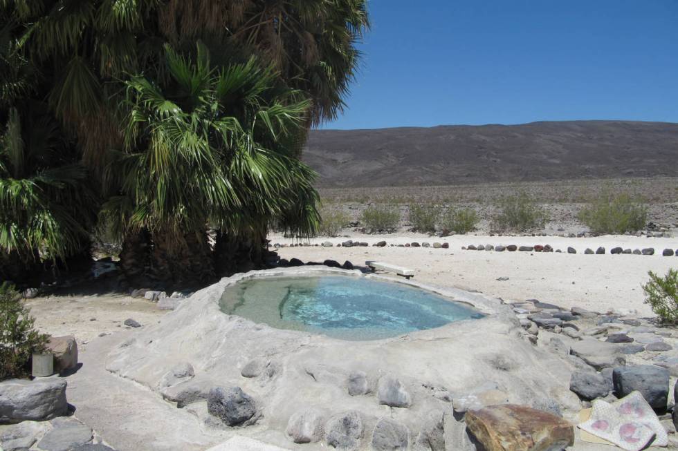 One of the developed soaking pools at the Saline Valley Warm Springs in Death Valley National P ...