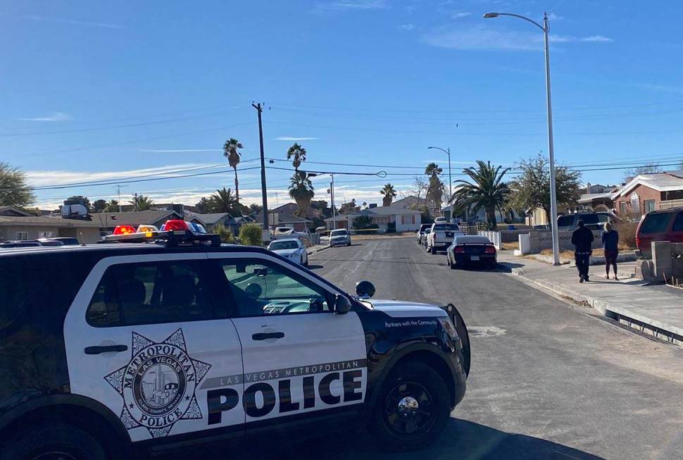 A man was seriously injured in a shooting early Monday, Jan. 18, 2021, in central Las Vegas. La ...