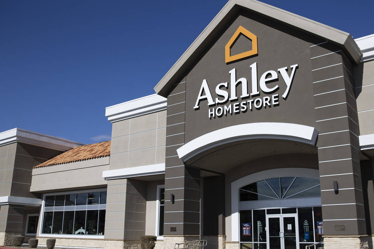 Ashley furniture store at 9200 W. Sahara Ave., photographed on Wednesday, Jan. 20, 2021, in Las ...