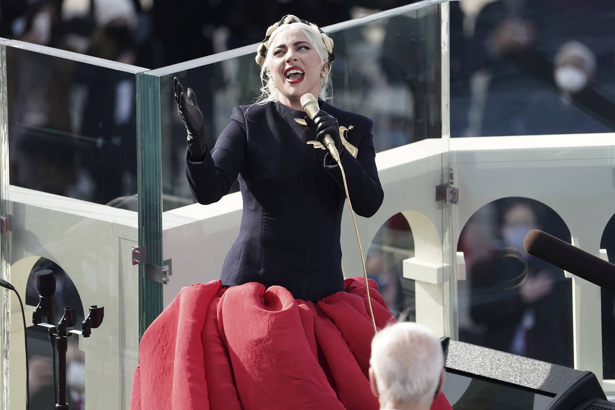 Lady Gaga performs during the 59th Presidential Inauguration at the U.S. Capitol for President- ...