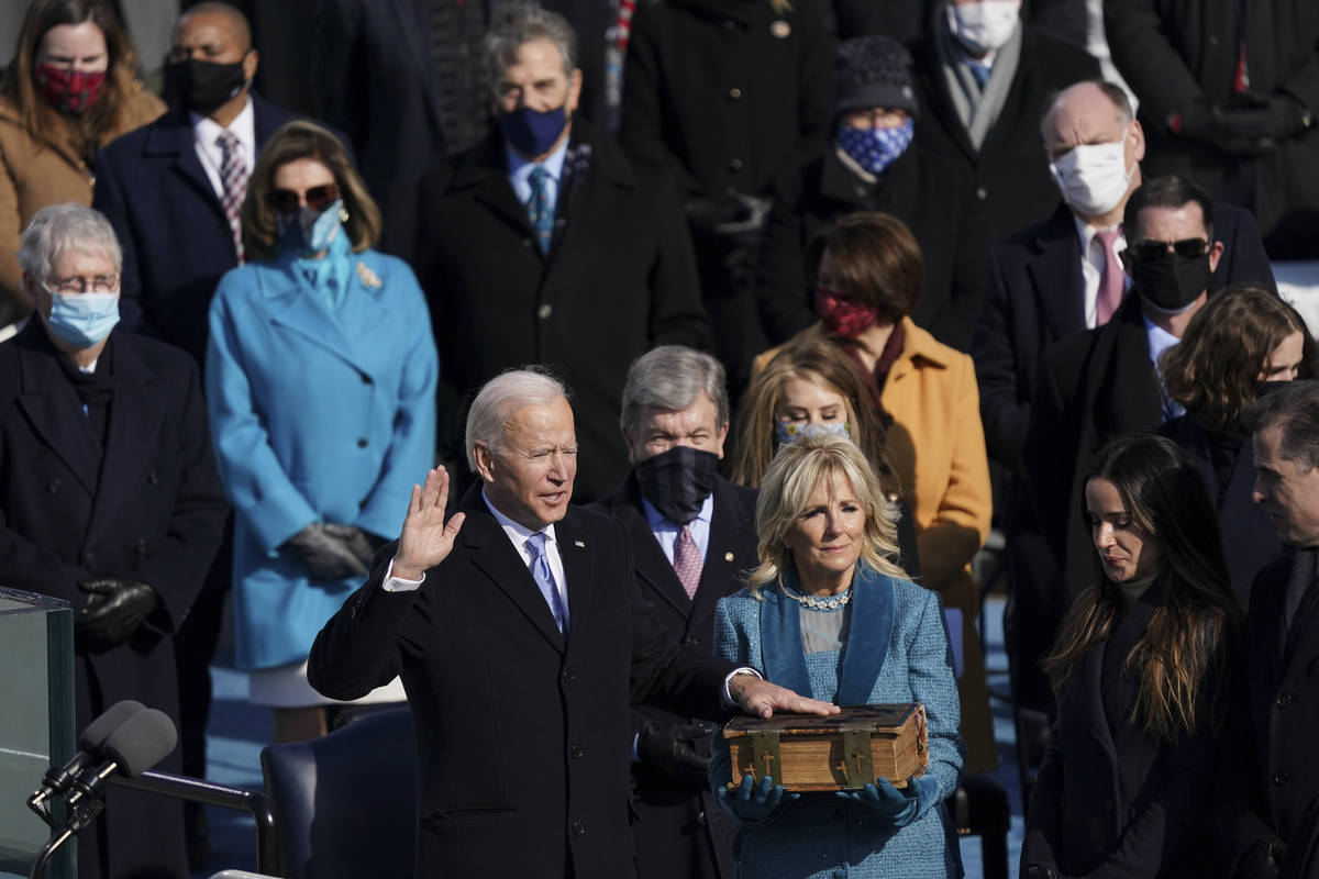 Joe Biden is sworn in as the 46th President of the United States on Capitol Hill in Washington ...
