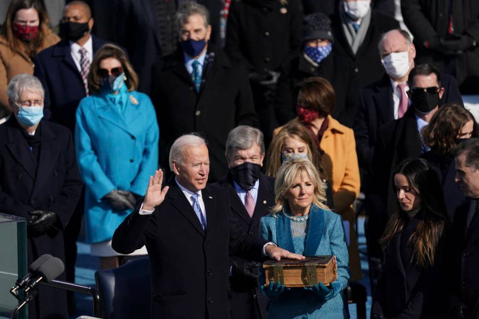 Joe Biden is sworn in as the 46th President of the United States on Capitol Hill in Washington ...