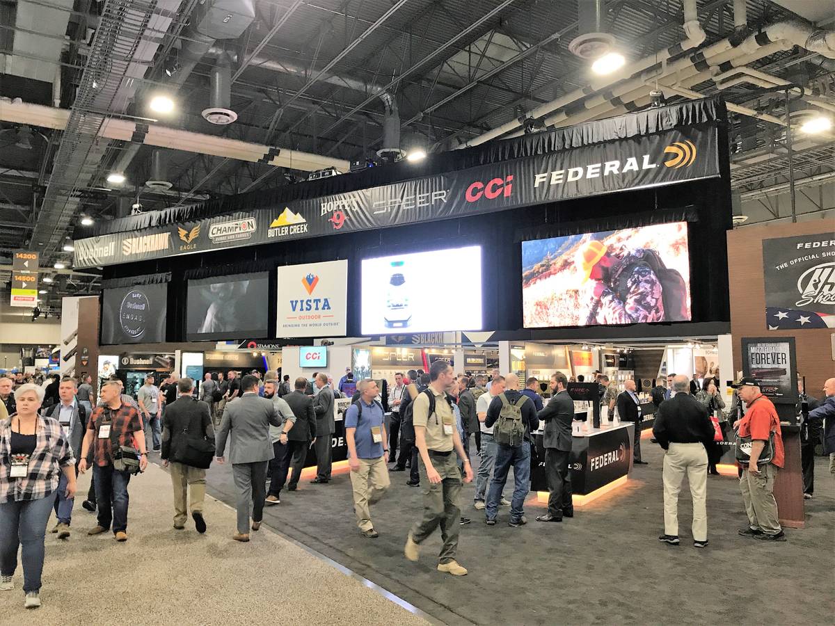 Attendees at the 2020 SHOT Show gathered at the Sands Expo Center in Las Vegas to talk about al ...