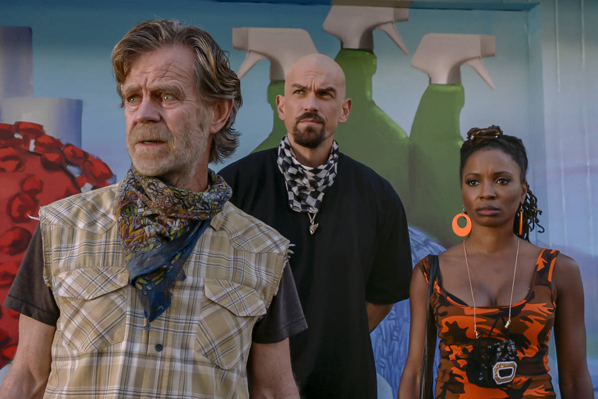 From left, William H. Macy as Frank Gallagher, Steve Howey as Kevin Ball and Shanola Hampton as ...