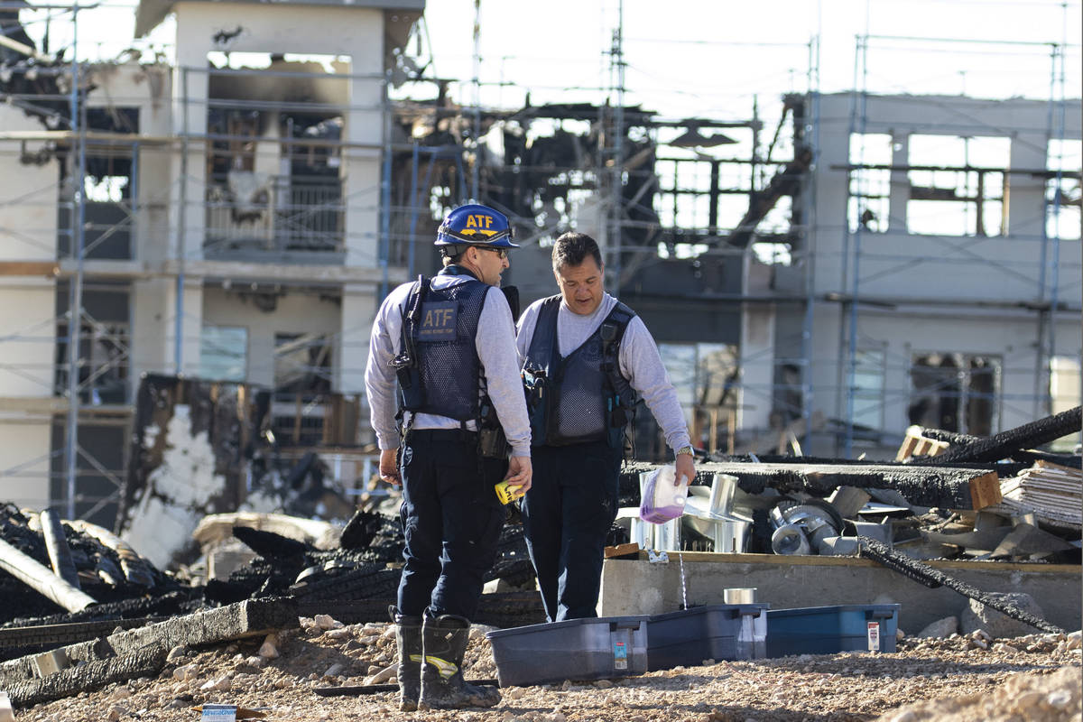 A team of Alcohol, Tobacco, Firearms and Explosives (ATF) investigators at the under constructi ...