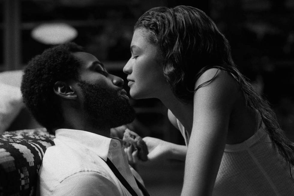 John David Washington portrays Malcolm and Zendaya stars as Marie in "Malcolm & Marie." (Domini ...